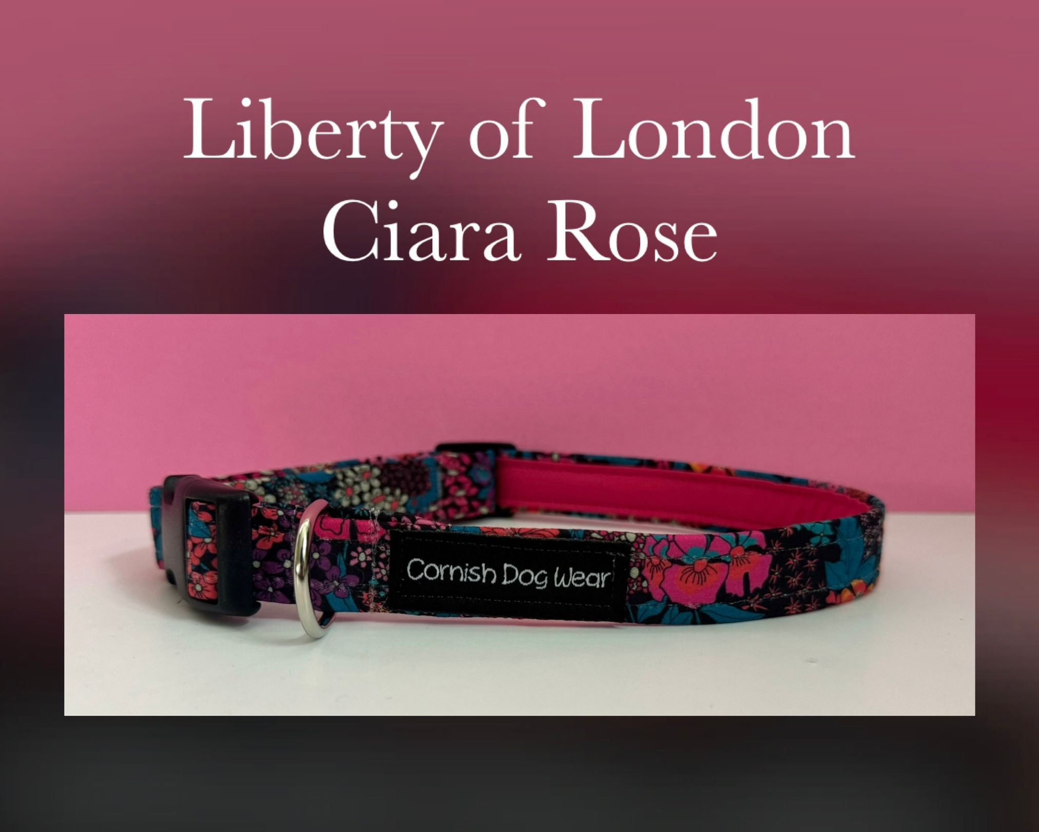 Liberty of London Ciara Rose fabric Dog Collar