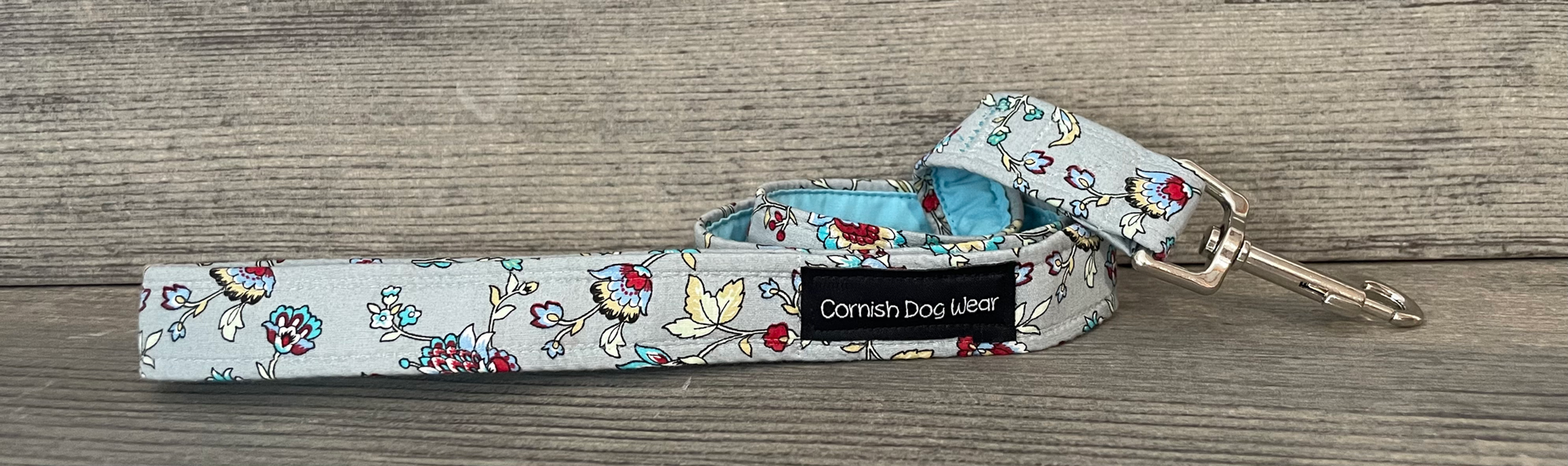 Flower Vines On Grey Dog Lead