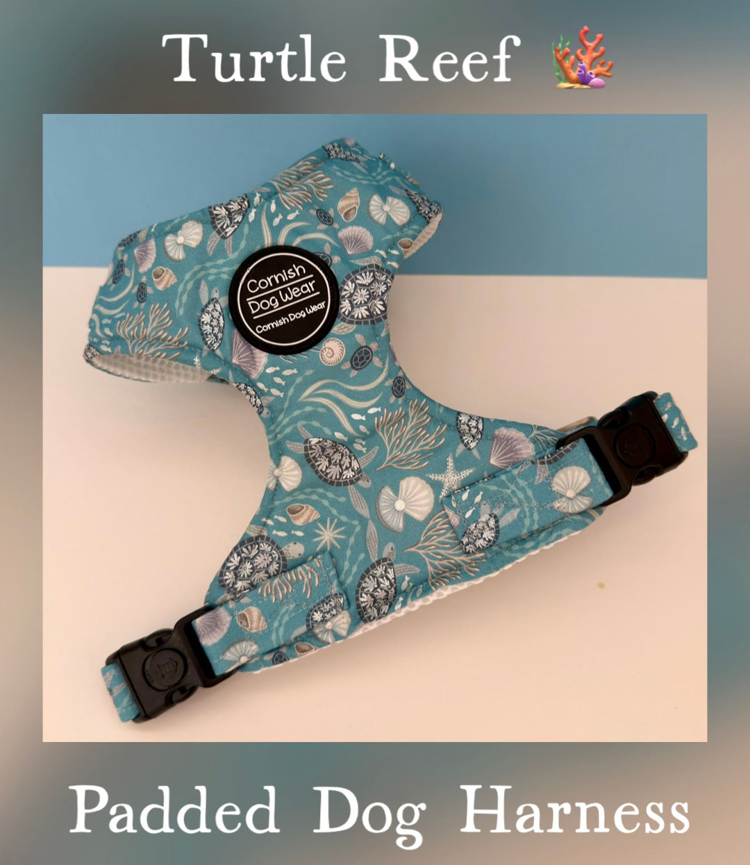 Turtle Reef Padded Dog Harness