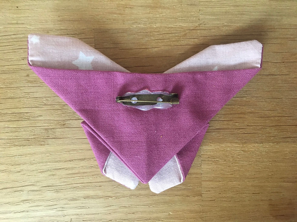 Miniature : Broche papillon origami en tissu