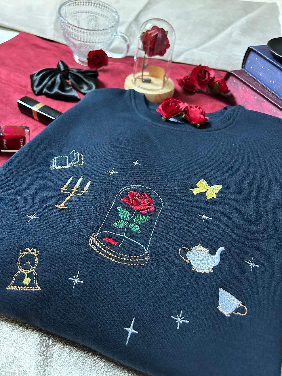 Miniature : Sweat-shirt Inspiration La Belle et la Bête 🕰️