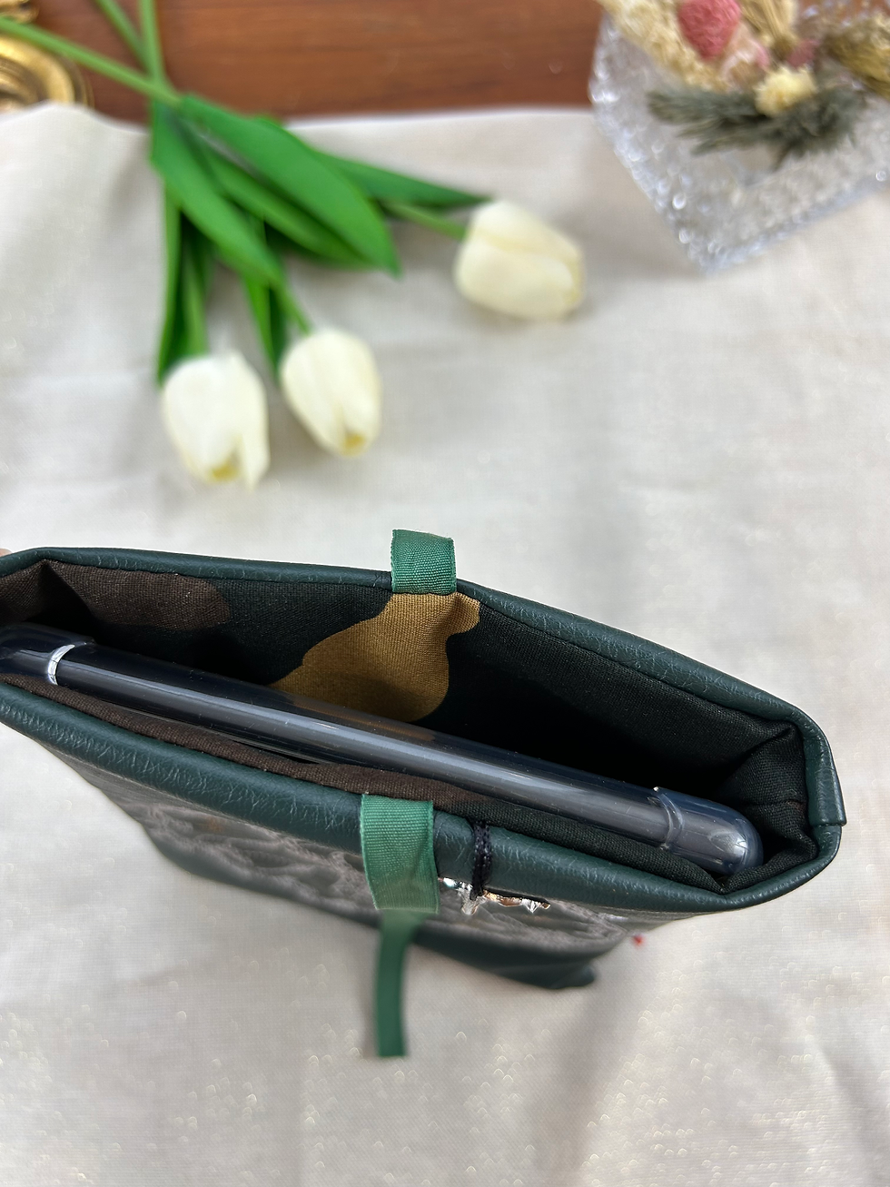Miniature : VIDE ATELIER - Pochette doublée pour liseuse , motif cerf