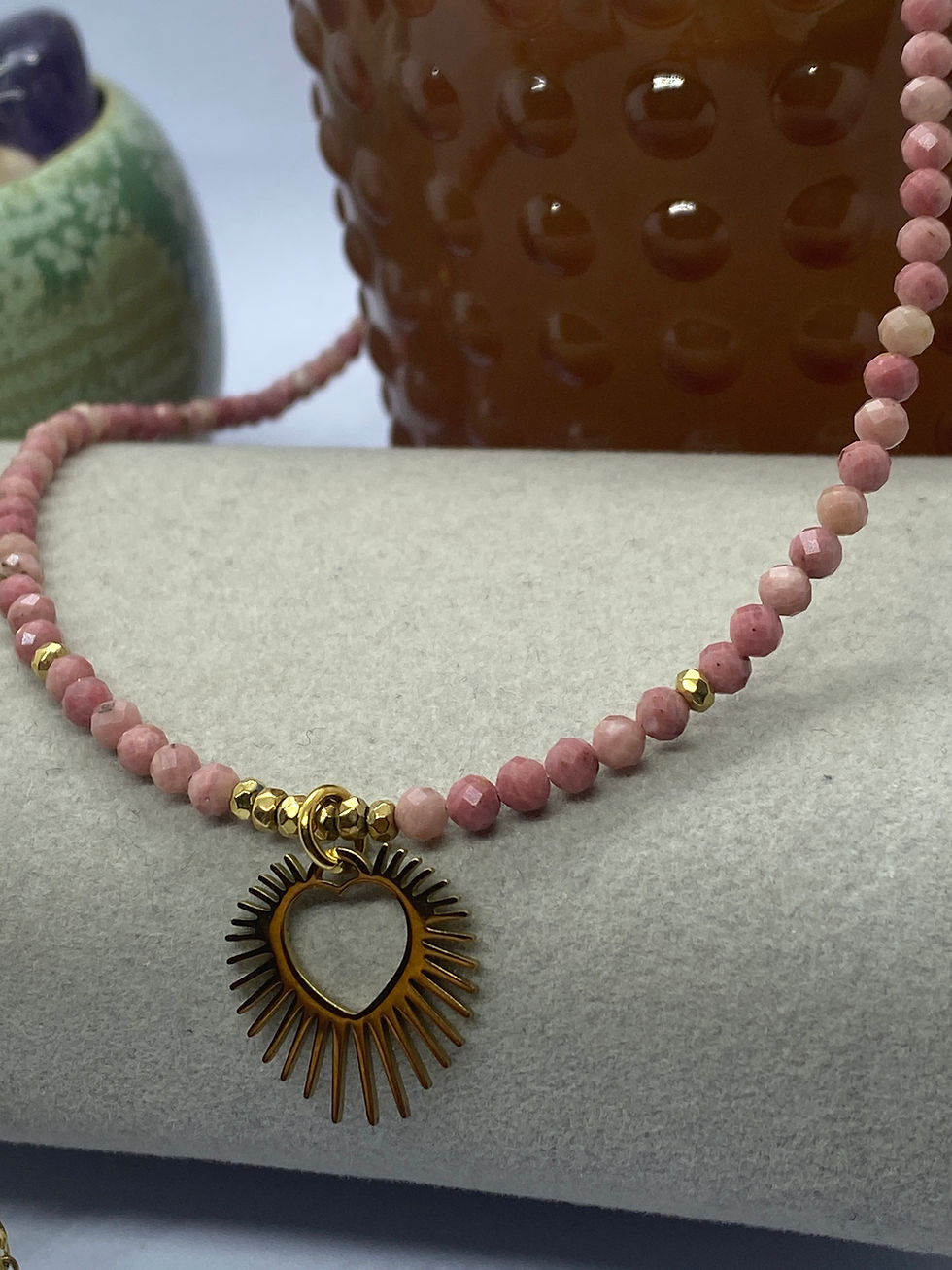 Miniatura: Ensemble ROSALIE en perles de Rhodochrosite
