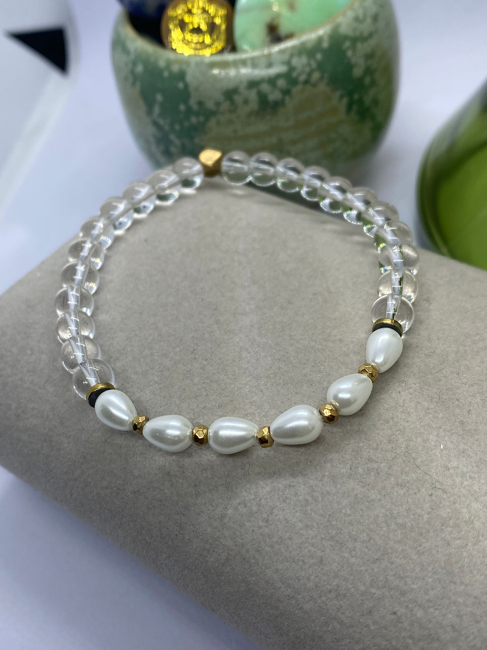 Miniatura: Bracelet Elodie en Labradorite et cristal de roche 