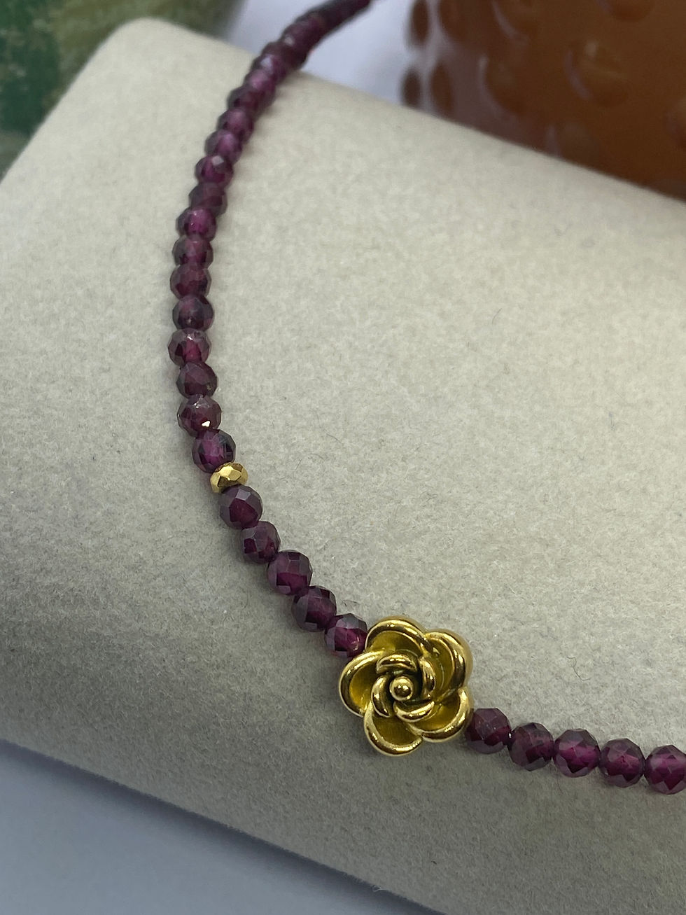 Miniatura: Collier GAËLLE en pierre de Grenat