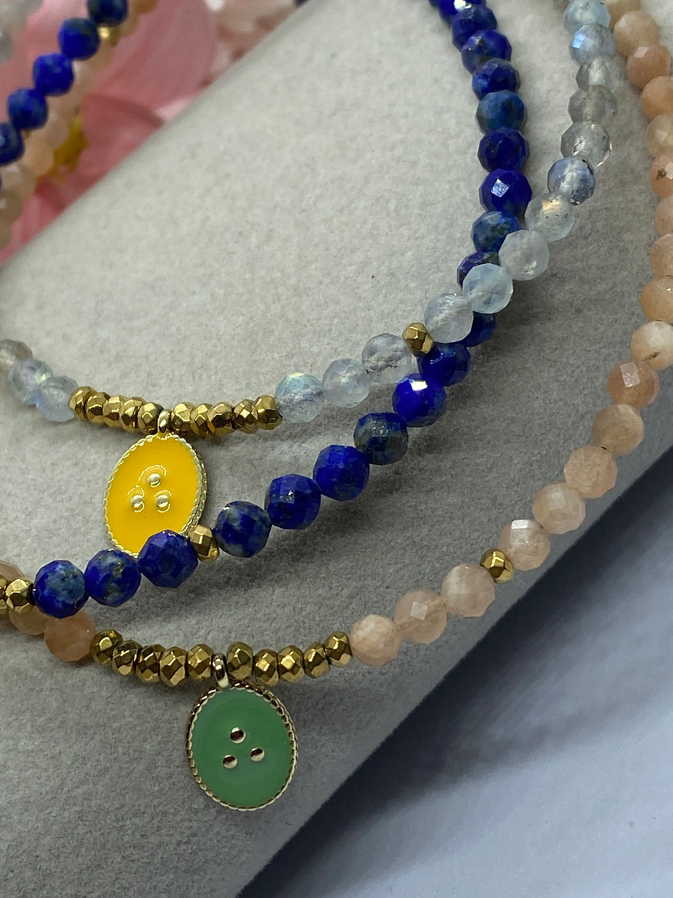 Miniatura: Collier SOPHIE en pierres naturelles 