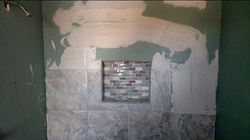shower mosaic shelf