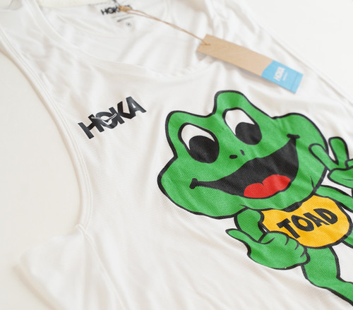 HOKA - WHITE SINGLET - MENS | TOADLYFE