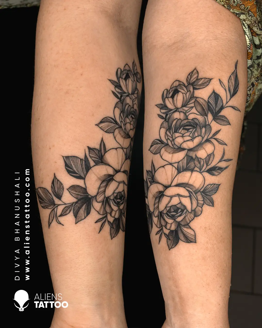 feminine rose tattoo