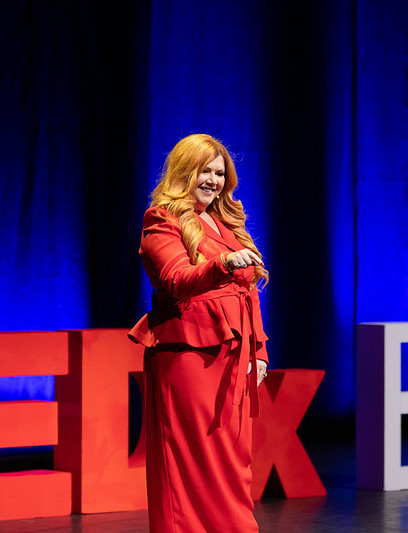TEDxBrisbane Fleur Madden on stage 3.jpg