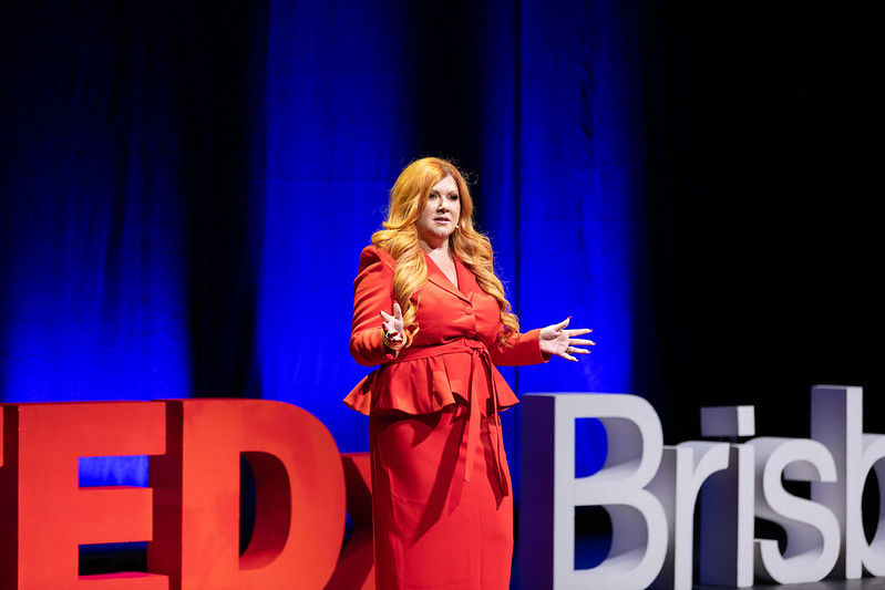 TEDxBrisbane Fleur Madden on stage 1.jpg
