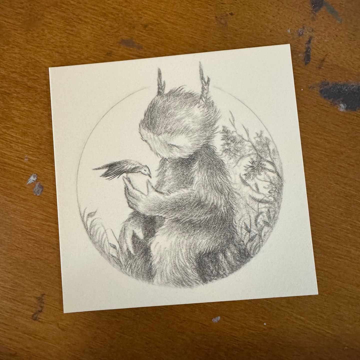 Field Note 008 - A Gentle Hello (Original Drawing)