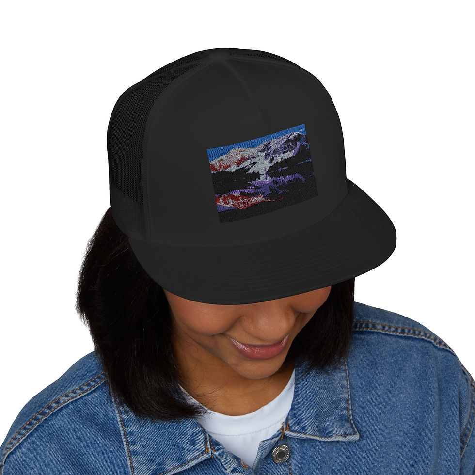 Thumbnail: Glorious River Pinnacles, 5 Panel Trucker Cap (Embroidery)