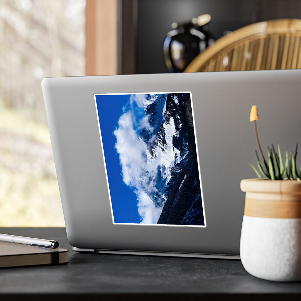 Thumbnail: Snowcapped Mountains, Kiss-Cut Vinyl Decals
