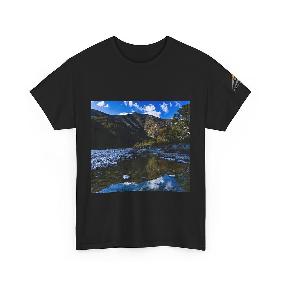 Thumbnail: Serenity at a River's Edge, Unisex Heavy Cotton Tee