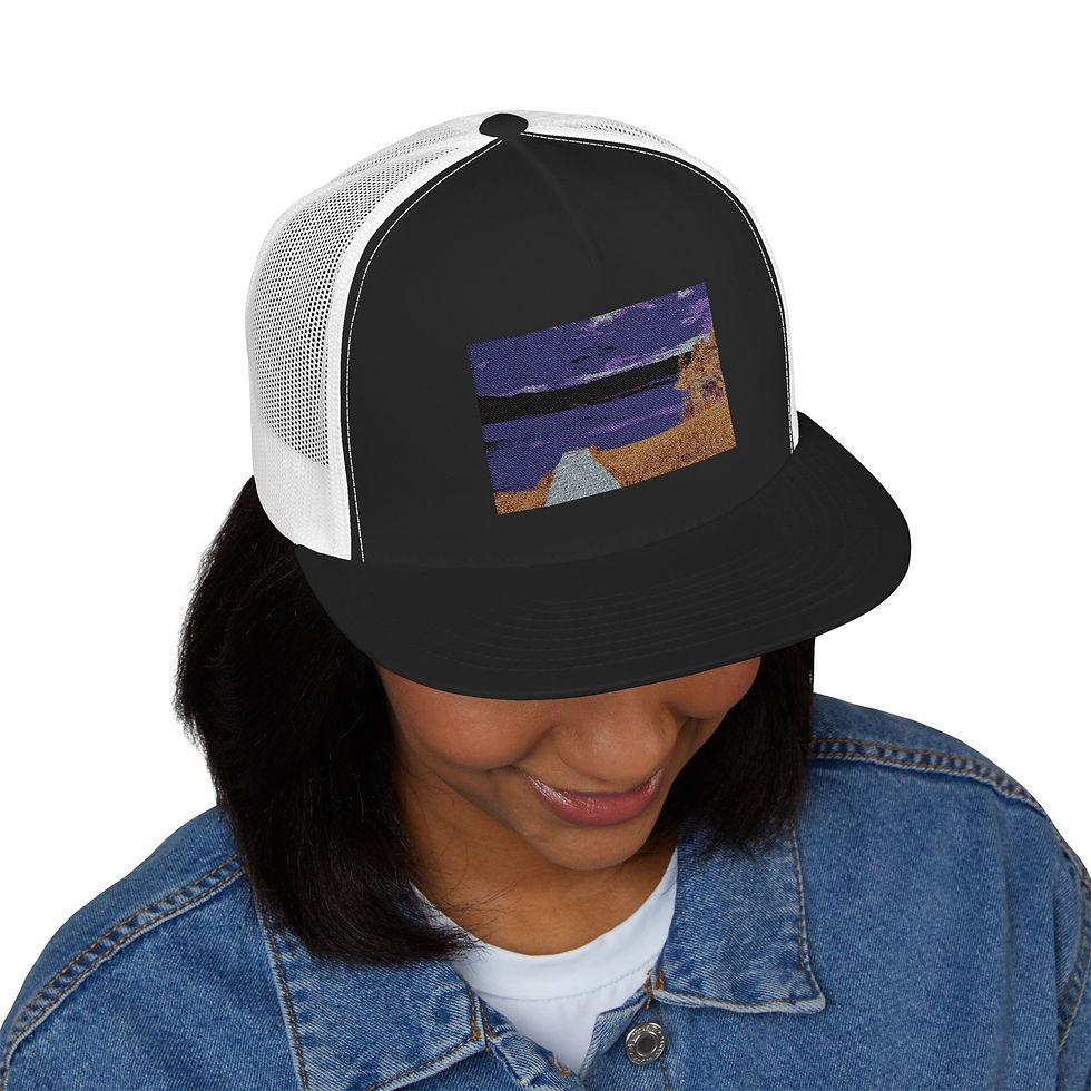 Thumbnail: Peace Awaiting Storm, 5 Panel Trucker Cap (Embroidery)