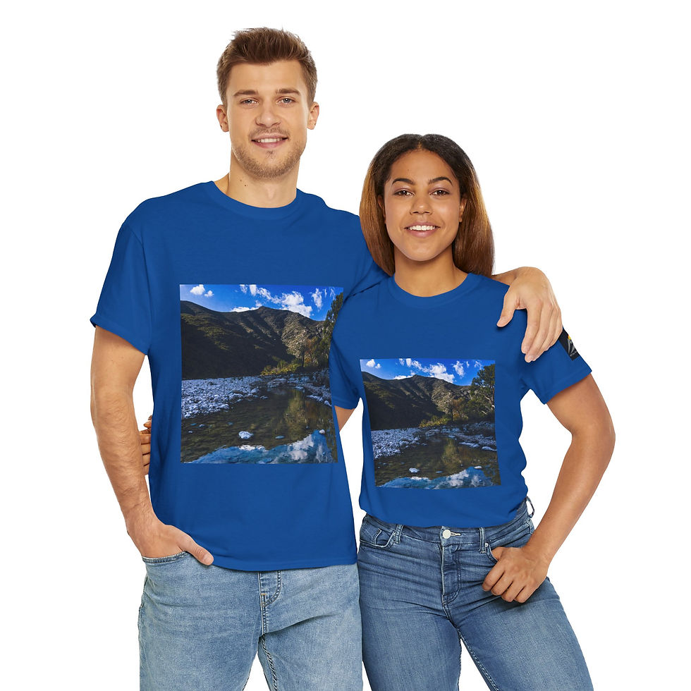 Thumbnail: Serenity at a River's Edge, Unisex Heavy Cotton Tee
