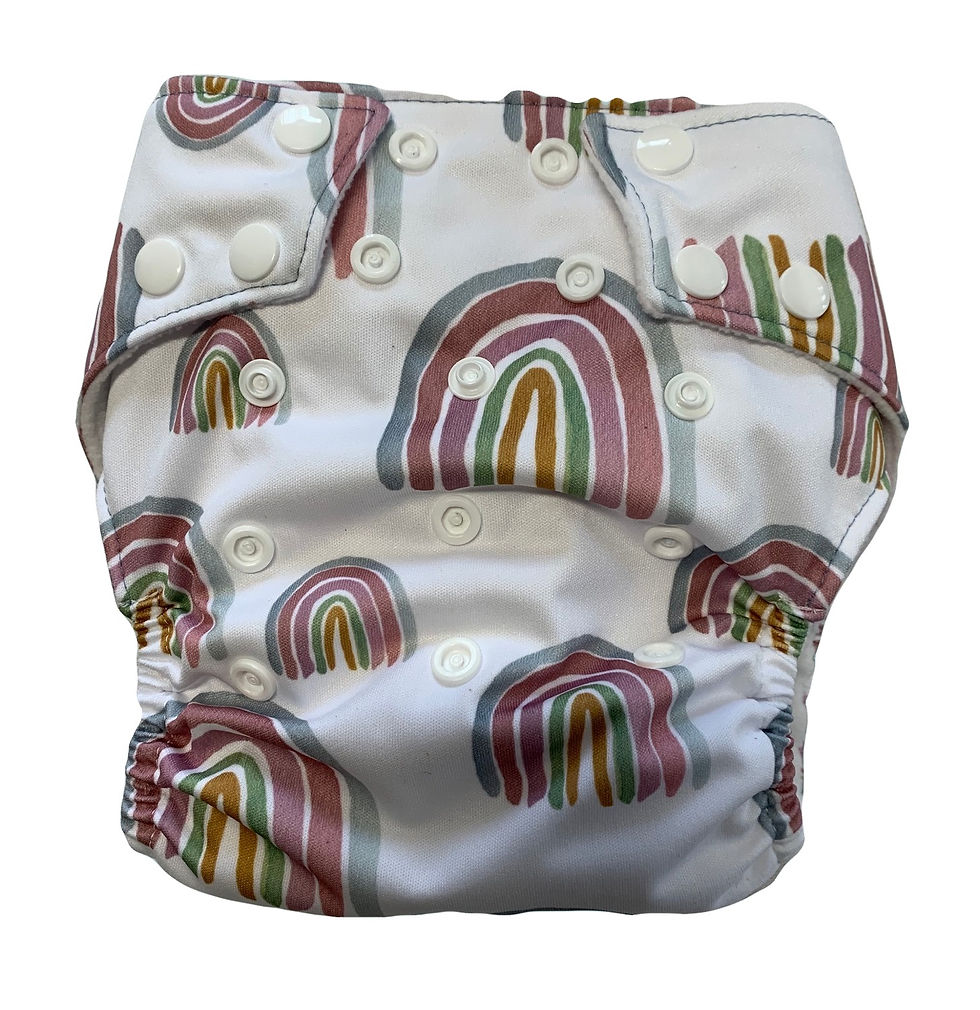 Pastel Boho rainbow PUL nappy 