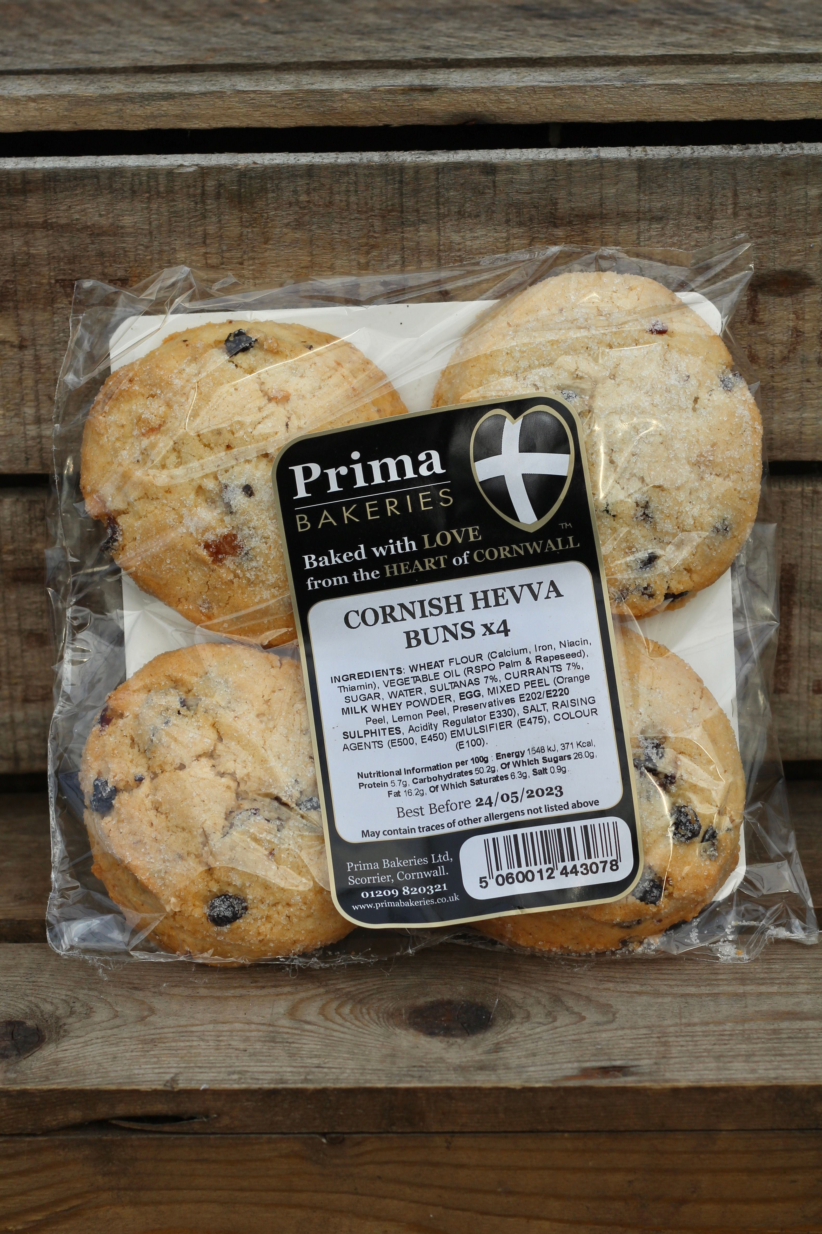 Cornish Hevva Buns x 4