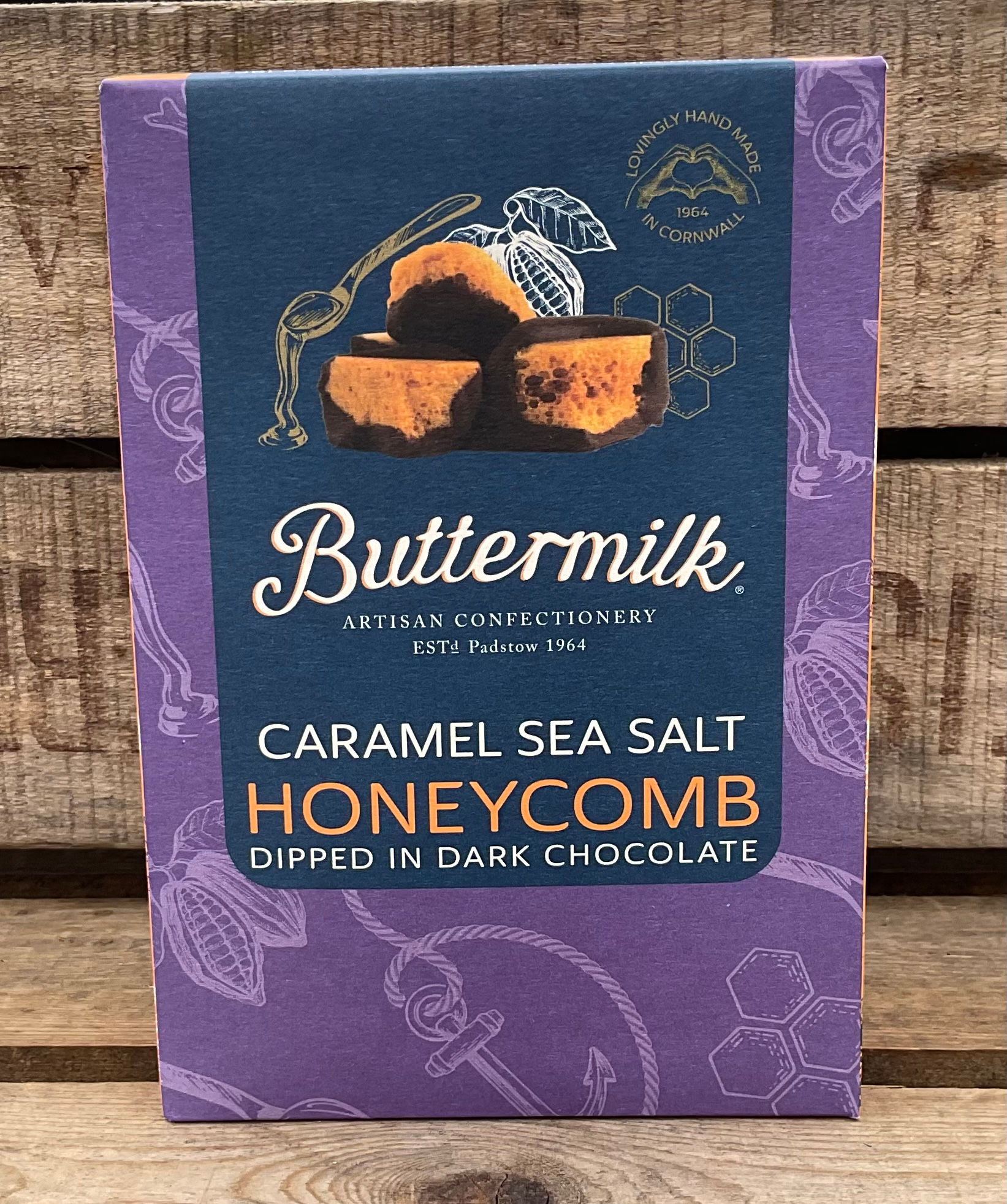 Buttermilk Caramel Sea Salt Honeycomb dipped in Dark Chocolate