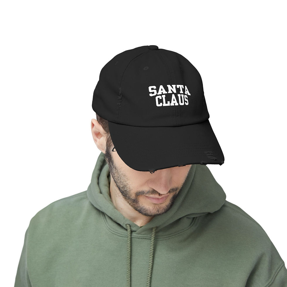 Thumbnail: Christmas Distressed Cap-Santa Claus Baseball Hat