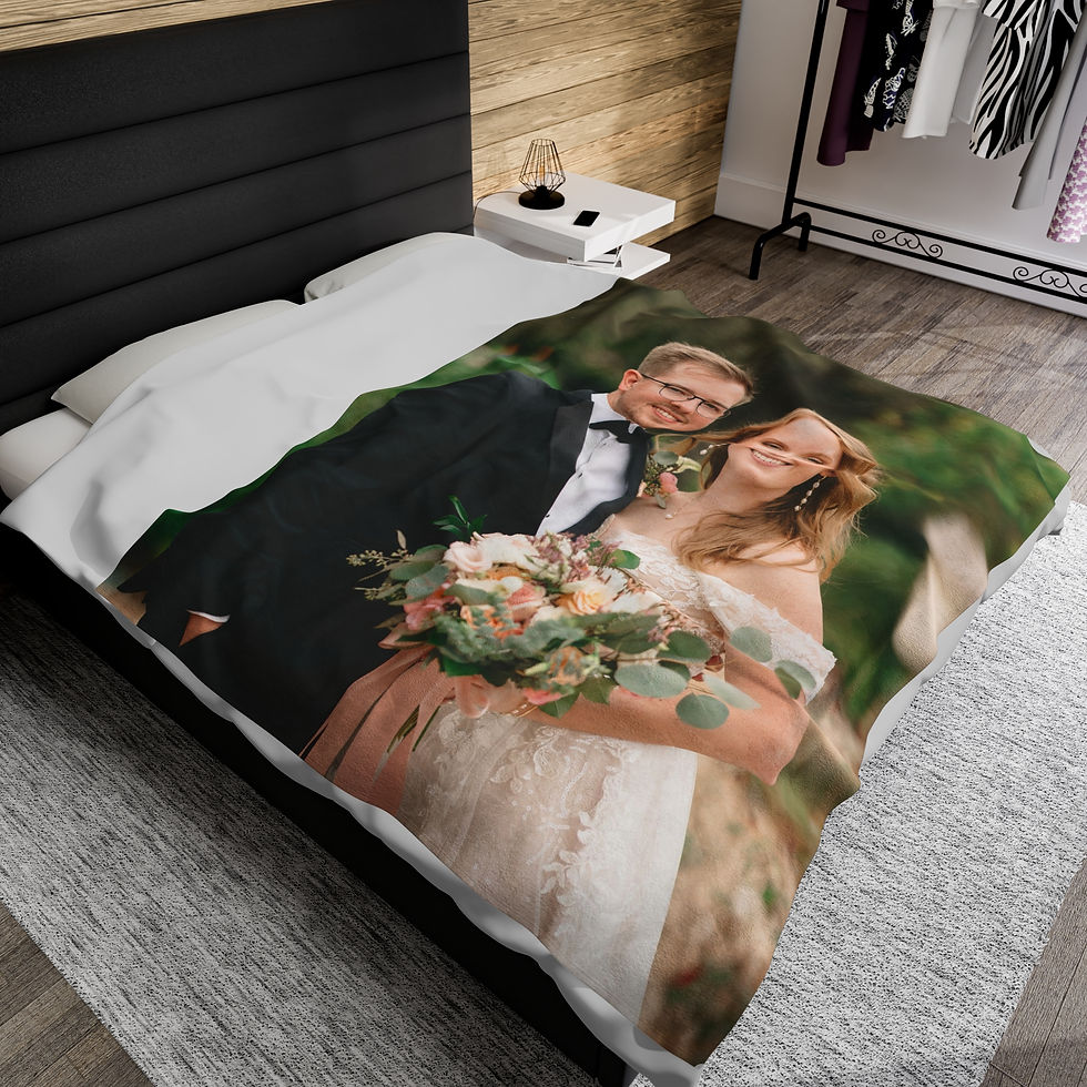 Thumbnail: Personalized Velveteen Plush Blanket (One Sided Print)