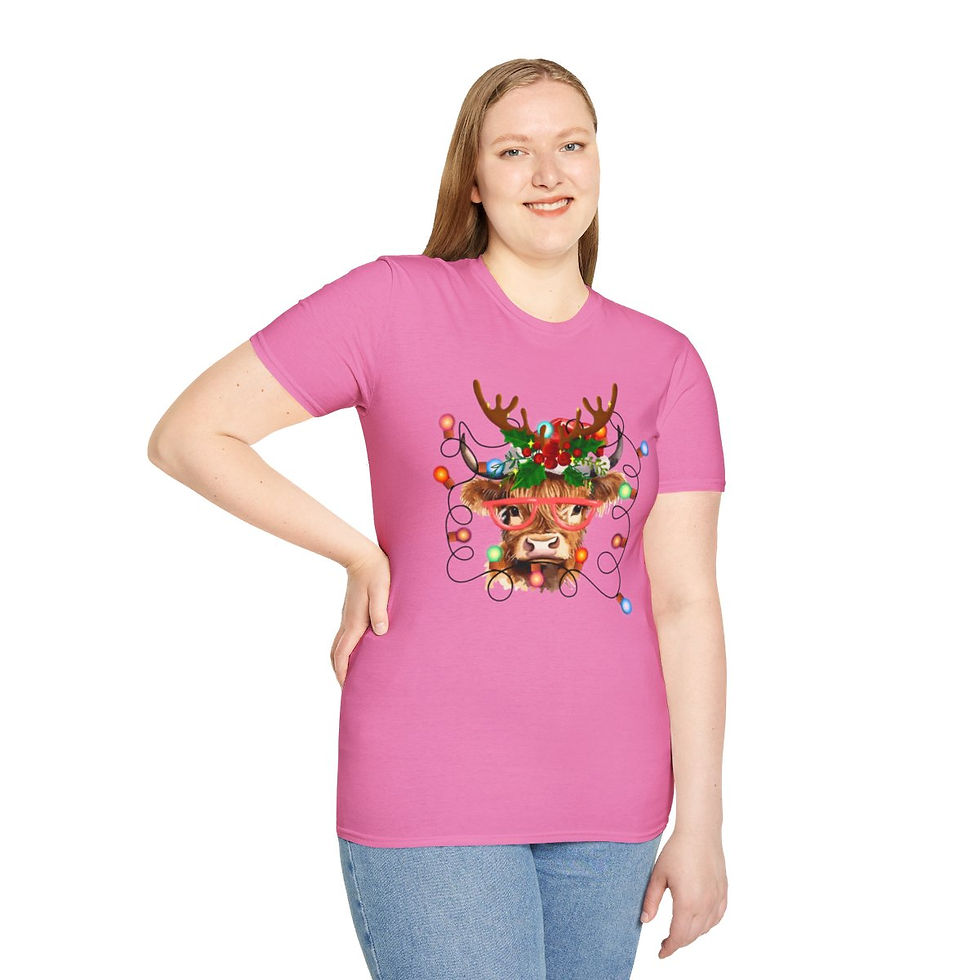 Thumbnail: Christmas Shirt-Christmas Shirt Gift, Womans shirt, Christmas cow shirt