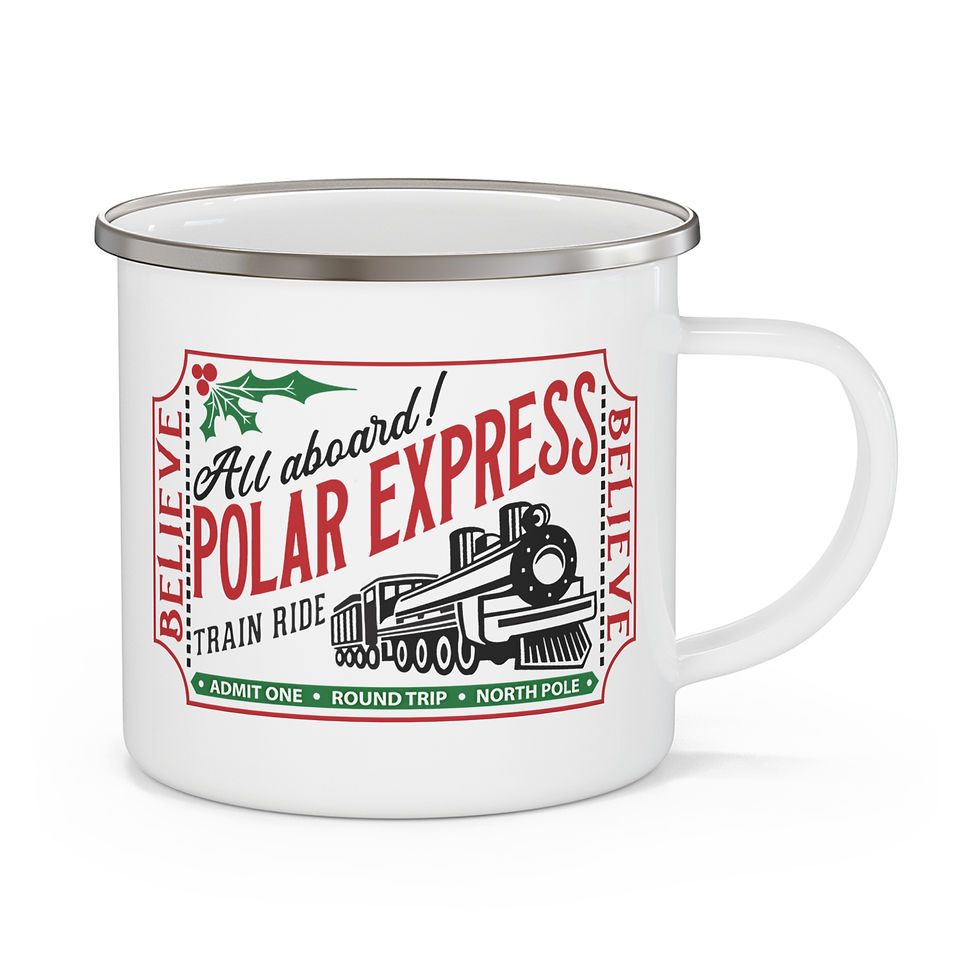 Thumbnail: Christmas Enamel Camping Mug-Children Christmas gift,Christmas Mug,Polar Express