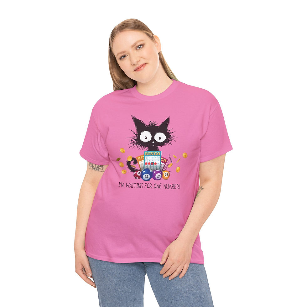 Thumbnail: Lucky Cat Bingo Shirt-Unisex Heavy Cotton Tee