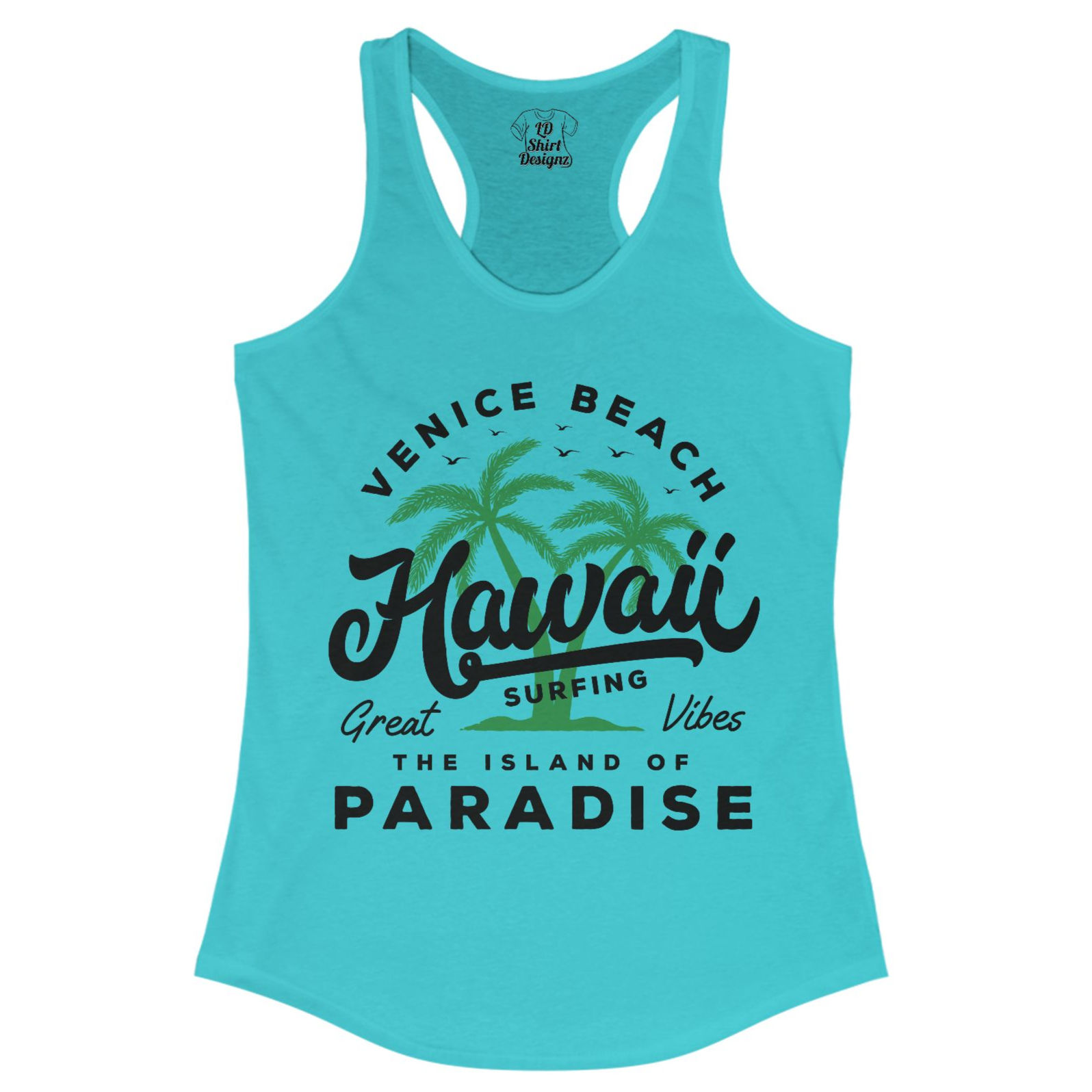 Summer Beach Tank Top-Summer Tank Top, Women's Tank Top, Sand Waves and Sun