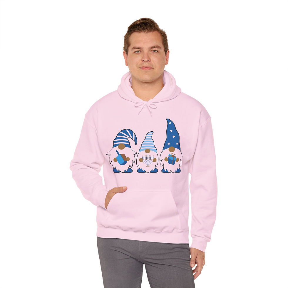 Thumbnail: Hanukkah Hoodie Sweatshirt - Unisex Heavy Blend- Hanukkah Gnomes
