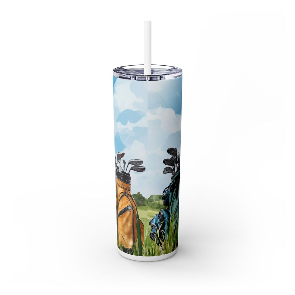 Thumbnail: Golf Skinny 20oz. Tumbler with Straw-Golfing Tumbler, Golfing gift, Golf gift