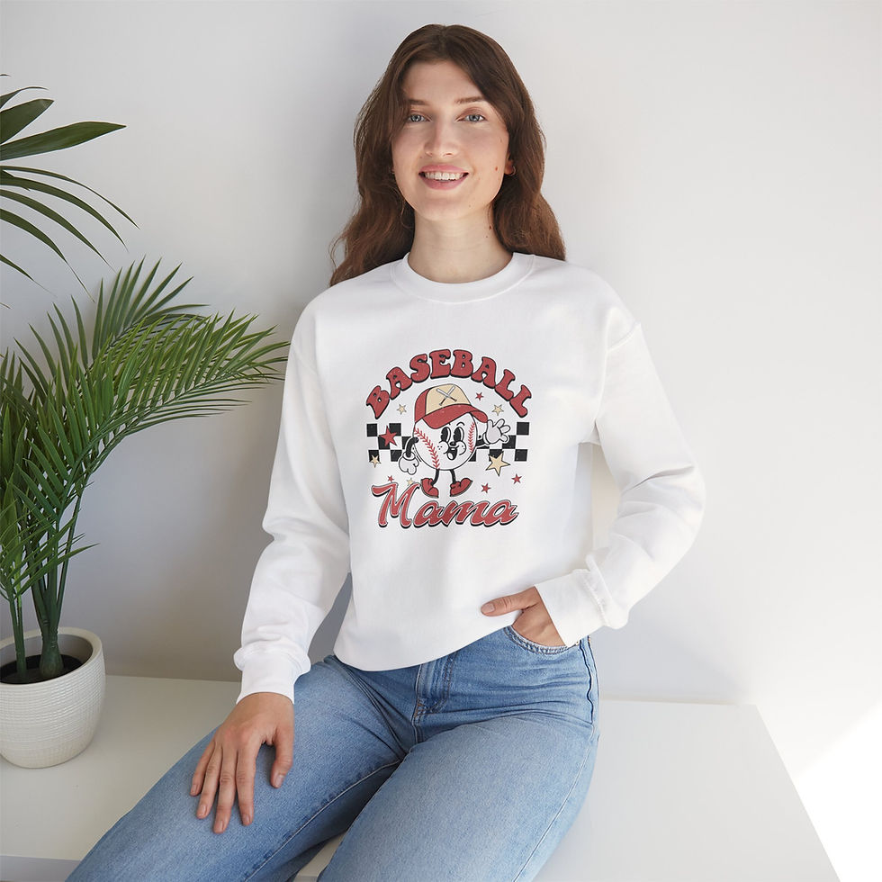 Thumbnail: Baseball Mama Sweatshirt - Baseball Mom,Game Day Shirt