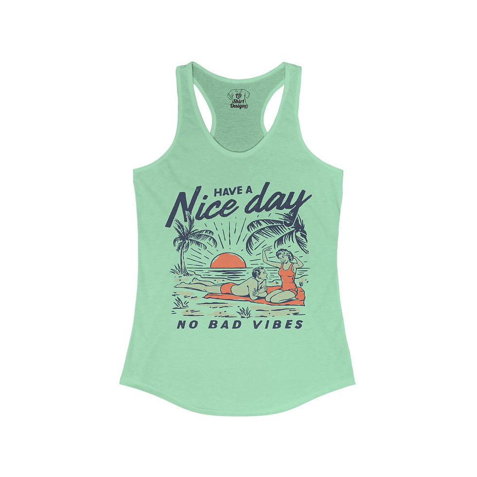 Thumbnail: Summer Beach Tank Top-Summer Tank Top, Women's Tank Top, Sand Waves and Sun