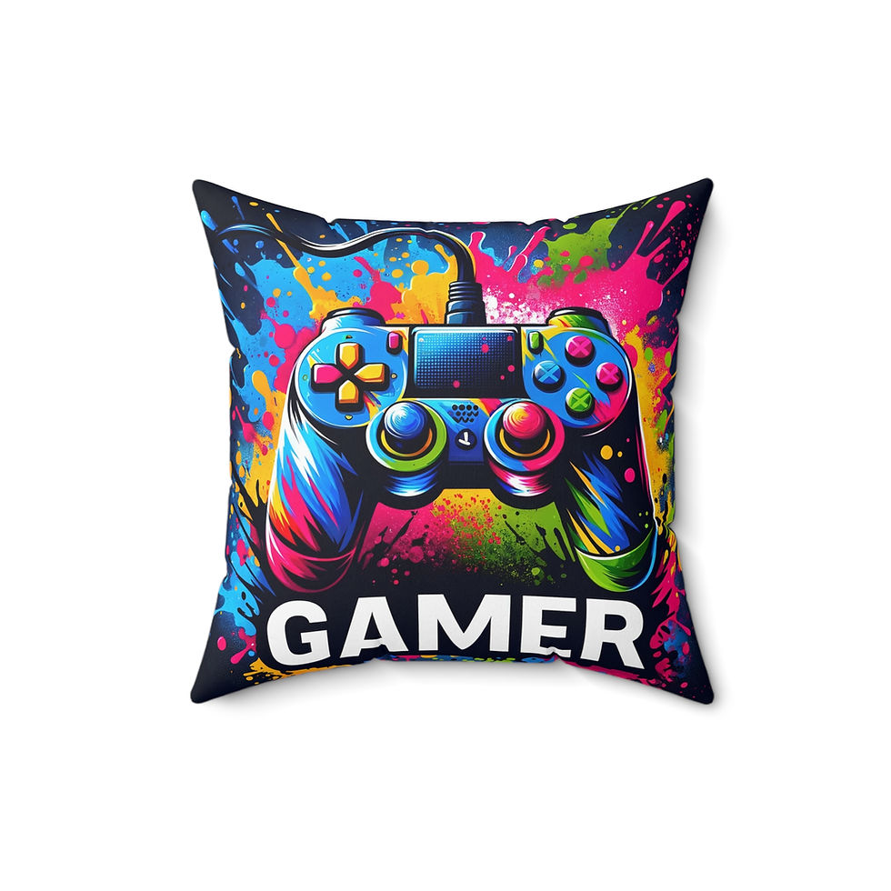 Thumbnail: Gamer Pillow-Decorative Pillow, Gamer Couch Pillow, Gamer Pillow, Gamers life