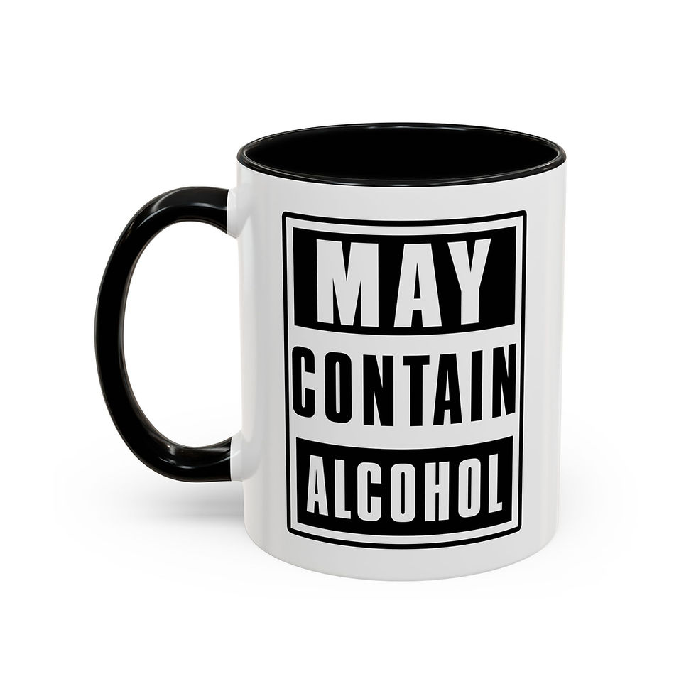 Thumbnail: May Contain Alcohol Mug – Sip with humor and a dash of mischief!
