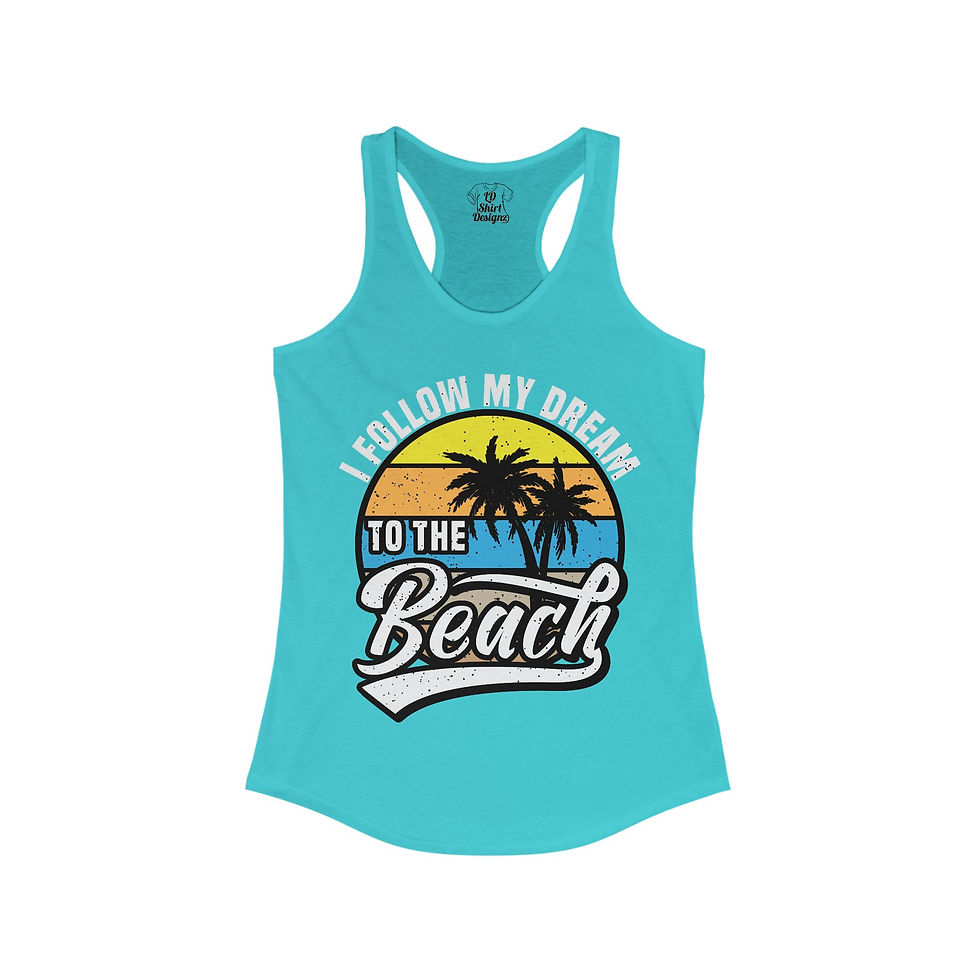 Thumbnail: Summer Beach Tank Top-Summer Tank Top, Women's Tank Top, Sand Waves and Sun