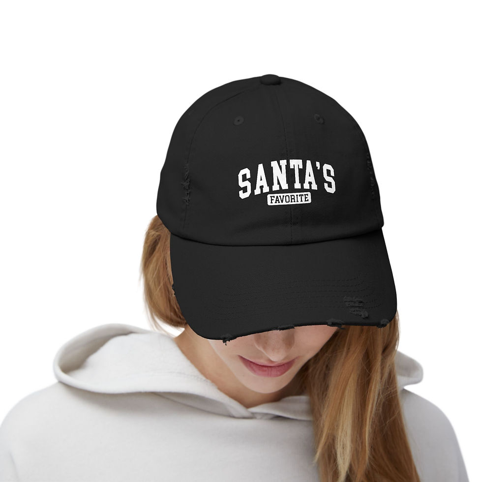 Thumbnail: Christmas Distressed Cap-Santa's Favorite Baseball Hat
