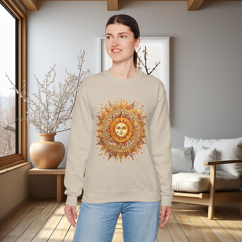 Thumbnail: Celestial Moon and Sun Sweatshirt-Women's sweatshirt