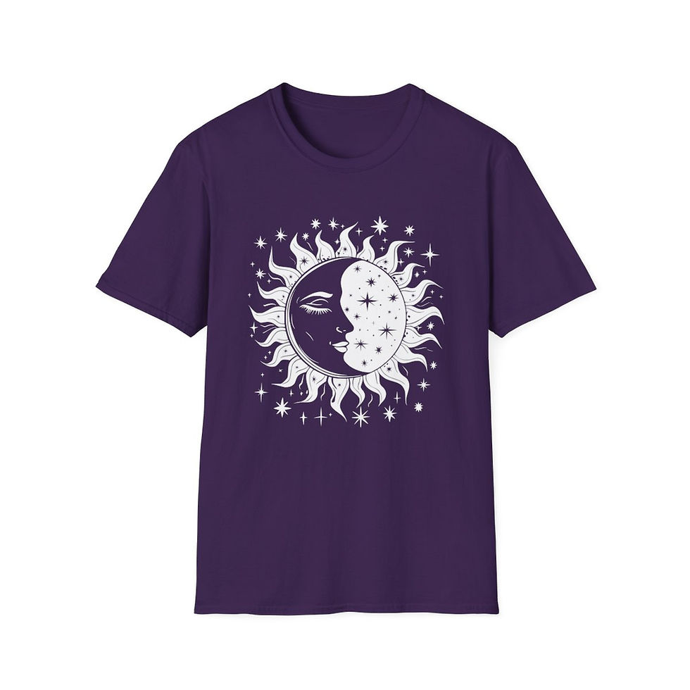 Thumbnail: Sun Moon Celestial shirt-Sun and Moon, Ying Yang Sun Moon, Celestial Shirt