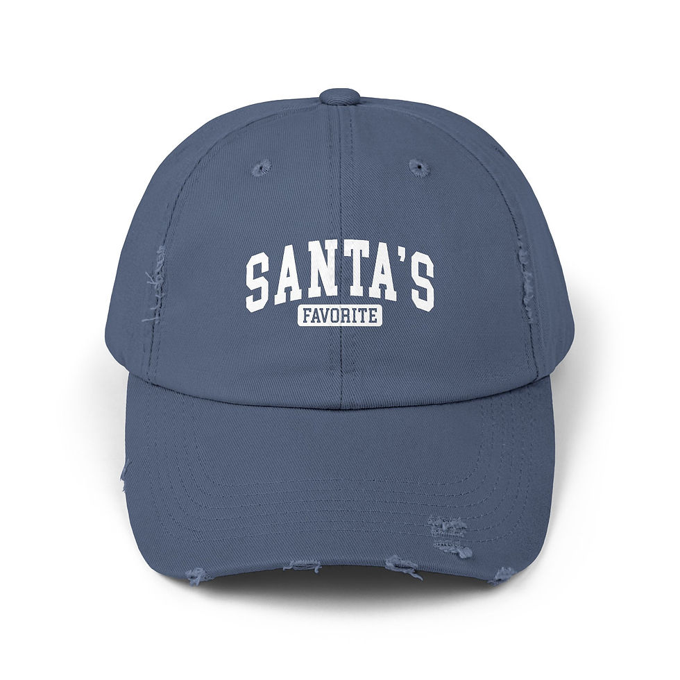 Thumbnail: Christmas Distressed Cap-Santa's Favorite Baseball Hat
