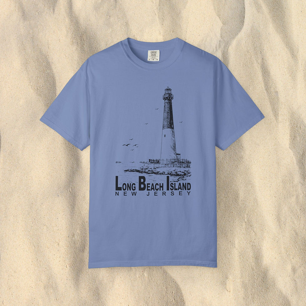 Thumbnail: Long Beach Island Lighthouse T-Shirt — New Jersey Coastal Souvenir