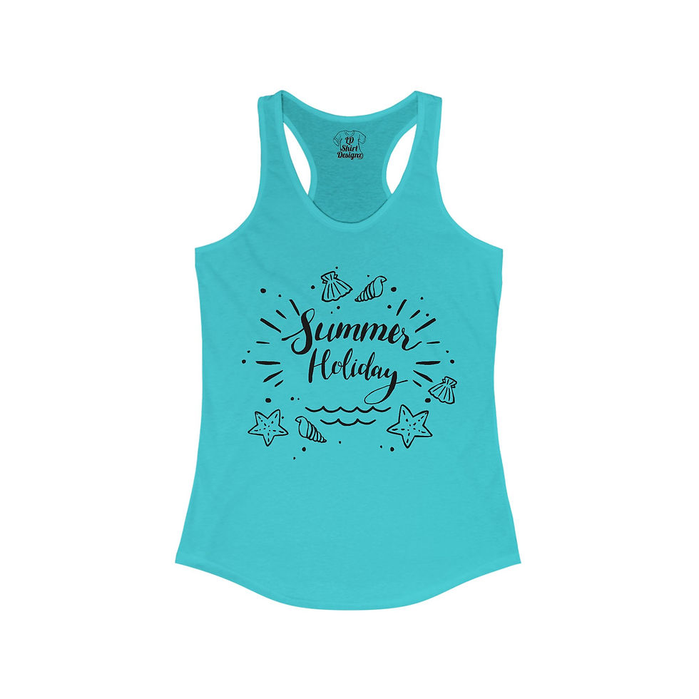 Thumbnail: Summer Beach Tank Top-Summer Tank Top, Women's Tank Top, Sand Waves and Sun