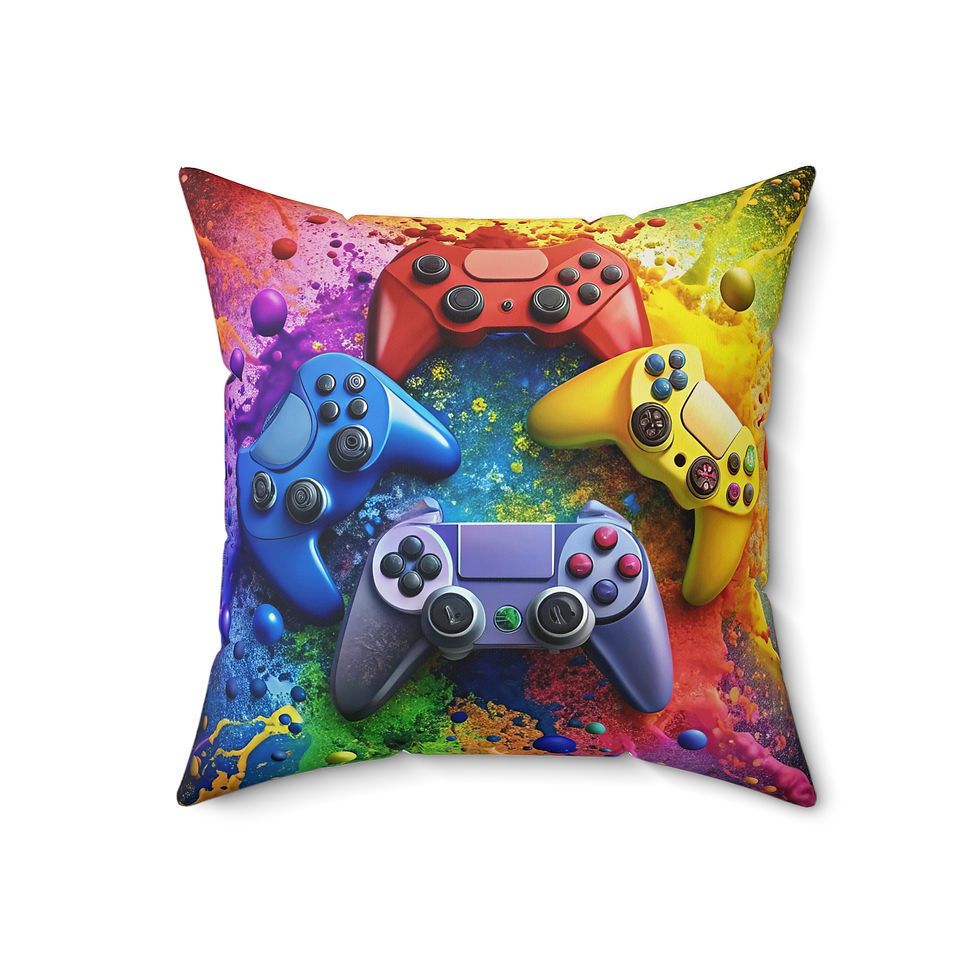 Thumbnail: Gamer Pillow-Decorative Pillow, Gamer Couch Pillow, Gamer Pillow, Gamers life