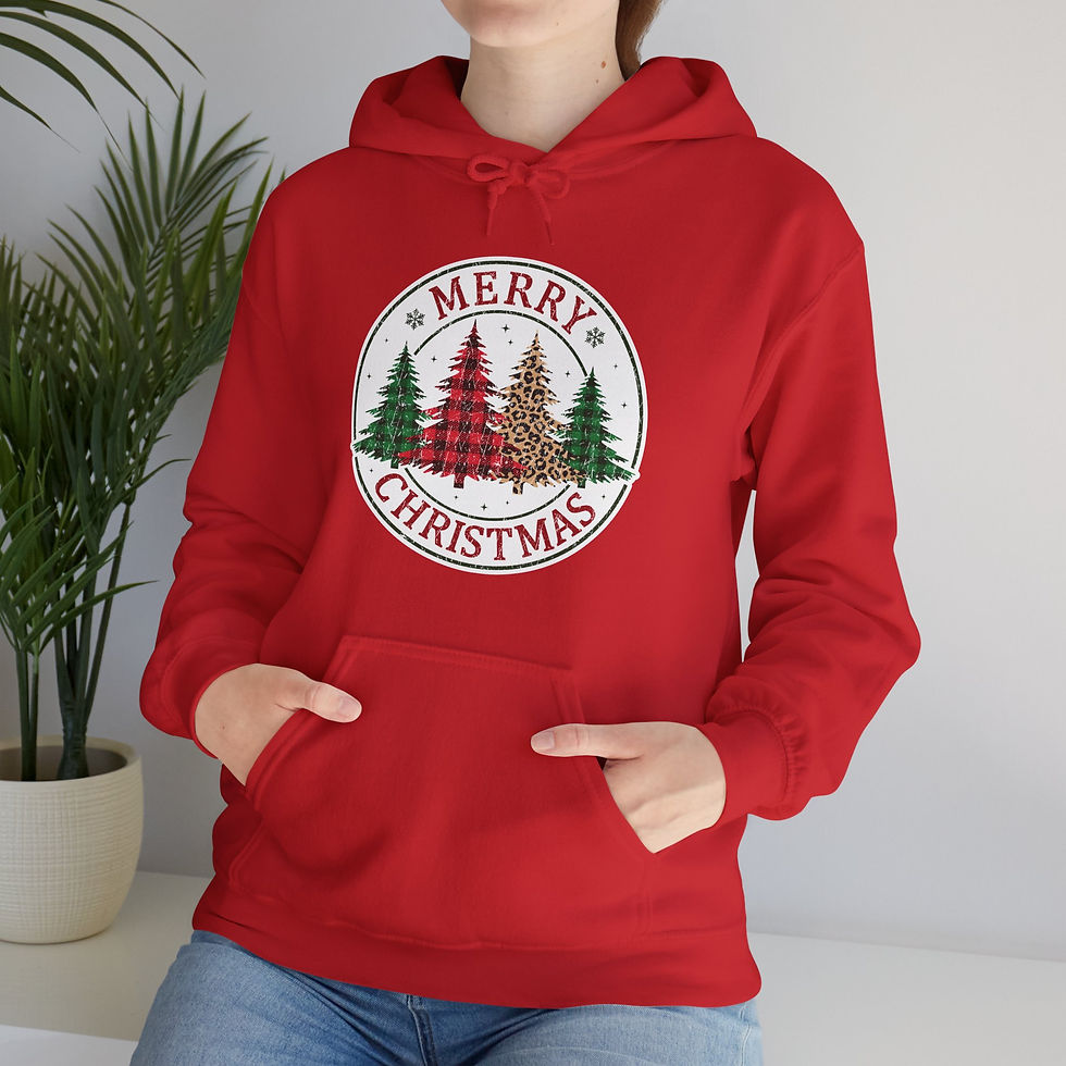 Thumbnail: Christmas Holiday Hoodie Sweatshirt-Unisex Heavy Blend, Merry Christmas