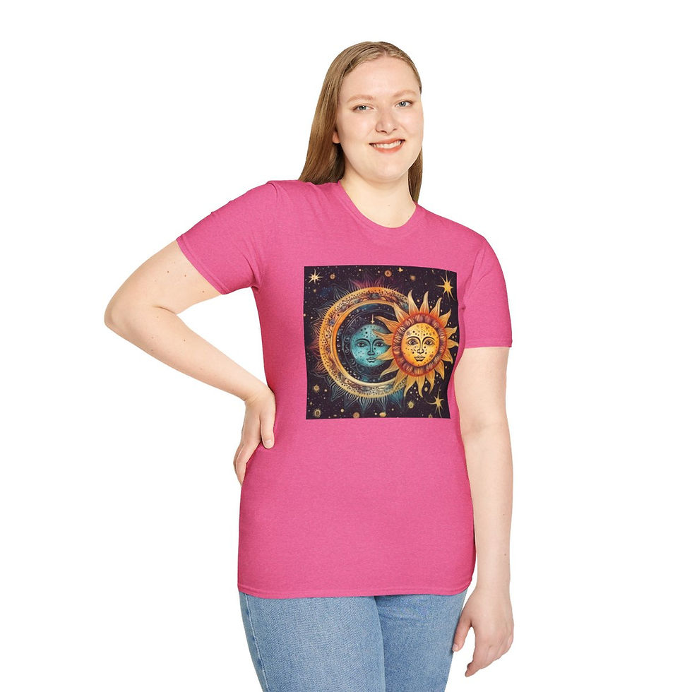 Thumbnail: Sun Moon Celestial shirt-Sun and Moon, Celestial Sun Moon, Celestial Shirt