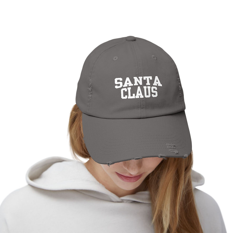 Thumbnail: Christmas Distressed Cap-Santa Claus Baseball Hat