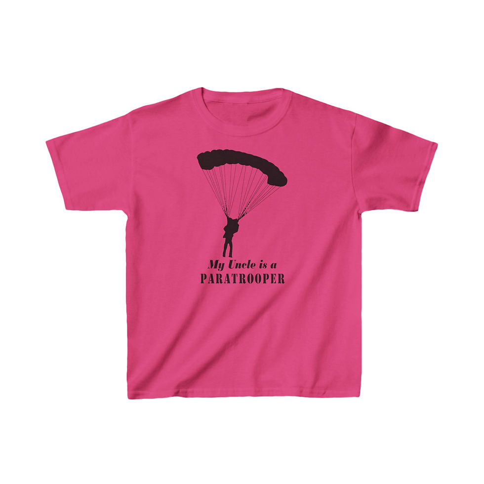 Thumbnail: My Uncle is a Paratrooper-Airborne Kids Heavy Cotton Tee-Child Paratrooper shirt