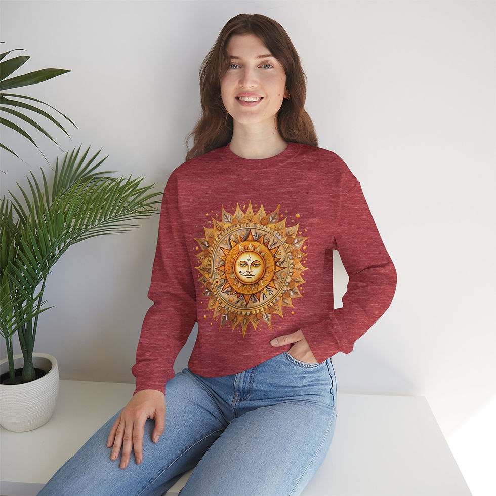 Thumbnail: Celestial Moon and Sun Sweatshirt-Women's sweatshirt