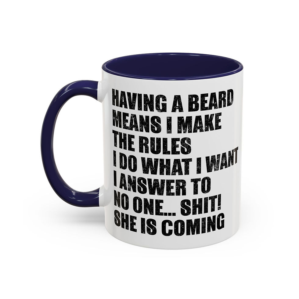 Thumbnail: Funny Beard Mug – Sip with style and beard-themed humor!
